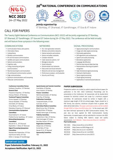 National Conference on Communication (NCC-2022)