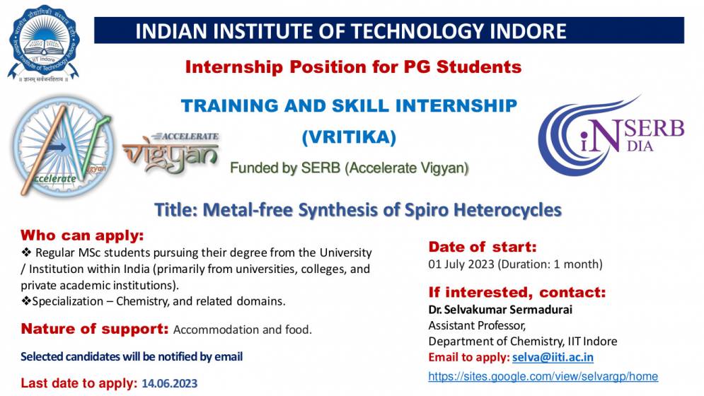 Internship Position for PG Students