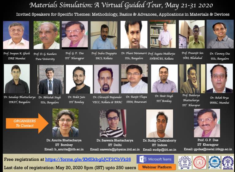 Webinar Series on  Materials Simulation: A Virtual Guided Tour