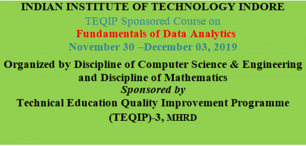 Fundamentals of Data Analytics Under TEQIP-III