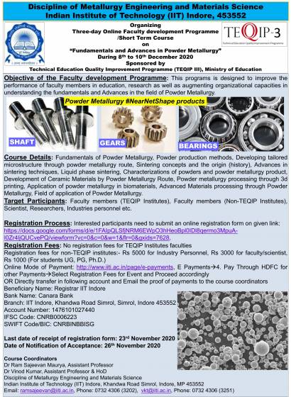 Three-days Online Short-term Course (Faculty Development Program)