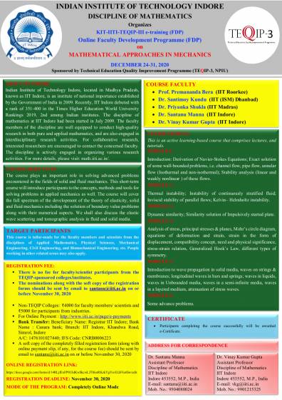 KIT-IITI-TEQIP-III e-training (FDP) Online Faculty Development Programme (FDP)